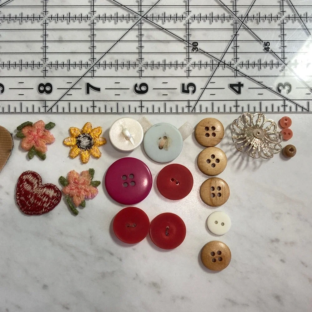 Scrapbooking Embellishments Flowers, Embroidered Accents, Buttons
